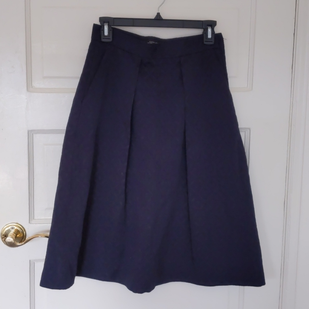 Zara blue midi skirt